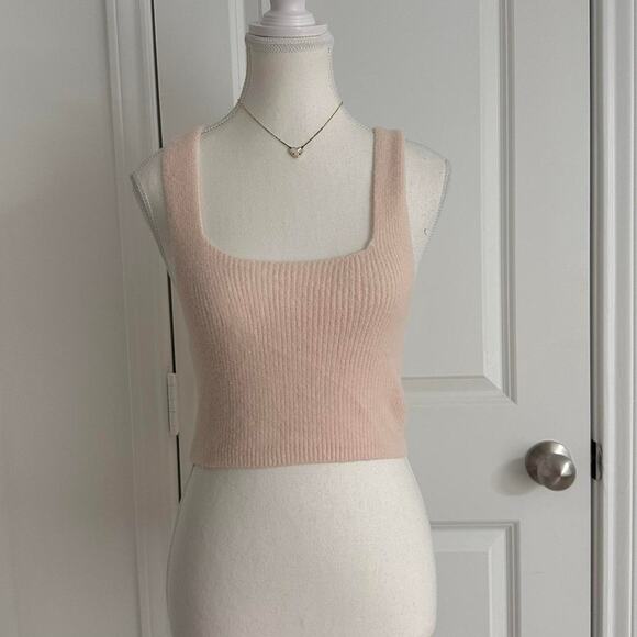 Free People Size XS Baby Pink Knit Tank Super Soft - Picture 1 of 5